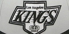 Kings MONOCHROME XL-LOGO Grey-Black Fitted Hat by Mitchell and Ness - 2nd View