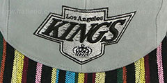 Kings NATIVE-STRIPE SNAPBACK Grey Hat by Mitchell and Ness - 2nd View