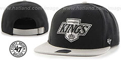 Kings SUPER-SHOT STRAPBACK Black-Grey Hat by Twins 47 Brand - 2nd View