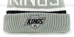 Kings THE-CALGARY Grey-Black Knit Beanie Hat by Twins 47 Brand - 2nd View