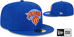 Knicks 2023 NBA DRAFT Royal Fitted Hat by New Era - 2nd View