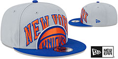 Knicks 2023 TIP OFF SNAPBACK Grey-Royal Hat by New Era - 2nd View