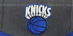 Knicks 2T-HEATHER SNAPBACK Grey-Royal Hat by Mitchell and Ness - 2nd View