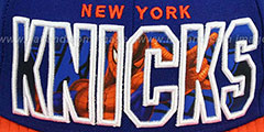 Knicks BIG WORD ACTION Royal-Orange Fitted Hat by New Era - 2nd View