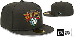 Knicks COLOR PACK MULTI Charcoal Fitted Hat by New Era - 2nd View