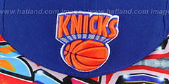 Knicks REAL GRAFFITI VIZA-PRINT Royal Fitted Hat by New Era - 2nd View