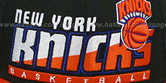 Knicks SLICE-N-DICE SNAPBACK Black-Orange Hat by New Era - 2nd View