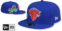 Knicks STATEVIEW Royal Fitted Hat by New Era - 2nd View