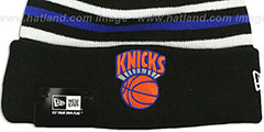 Knicks STRIPEOUT Knit Beanie Hat by New Era - 2nd View