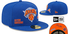 Knicks TRIPLE THREAT IDENTITY Royal Fitted Hat by New Era - 2nd View