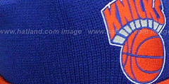 Knicks XL-LOGO BEANIE Royal by Mitchell and Ness - 2nd View