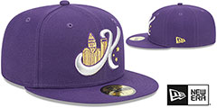 Knights THEME NIGHT Purple Fitted Hat by New Era - 2nd View