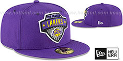 Lakers 2020 NBA TIP OFF Purple Fitted Hat by New Era - 2nd View