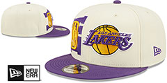 Lakers 2022 NBA DOUBLE WHAMMY DRAFT SNAPBACK Hat by New Era - 2nd View