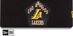 Lakers 23-24 CITY-EDITION Knit Beanie Hat by New Era - 2nd View