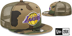 Lakers ARMY CAMO TRUCKER Hat by New Era - 2nd View