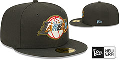 Lakers COLOR PACK MULTI Charcoal Fitted Hat by New Era - 2nd View