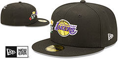 Lakers CROWN CHAMPS Black Fitted Hat by New Era - 2nd View