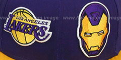 Lakers DOUBLE-WHAM IRON MAN SNAPBACK Hat by New Era - 2nd View