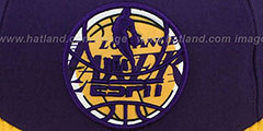 Lakers ESPN INNER LOCKED Purple-Gold Fitted Hat by New Era - 2nd View