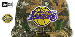 Lakers NBA TEAM-BASIC Realtree Camo Fitted Hat by New Era - 2nd View