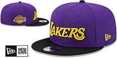 Lakers STATEMENT SNAPBACK Purple-Black Hat by New Era - 2nd View