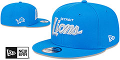 Lions TEAM-SCRIPT SNAPBACK Blue Hat by New Era - 2nd View