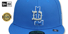 Lions THROWBACK NFL LIGATURE Blue Fitted Hat by New Era - 2nd View