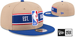 Logoman 2024 NBA DRAFT SNAPBACK Camel-Royal Hat by New Era - 2nd View