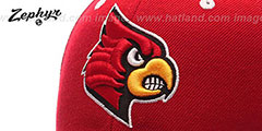 Louisville DHS Red Fitted Hat by Zephyr - 2nd View