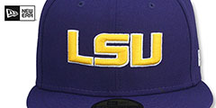 LSU NCAA TEAM-BASIC Purple Fitted Hat by New Era - 2nd View