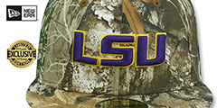 LSU NCAA TEAM-BASIC Realtree Camo Fitted Hat by New Era - 2nd View