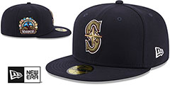 Mariners BOTANICAL SIDE-PATCH Navy Fitted Hat by New Era - 2nd View