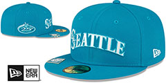 Mariners CITY FLAG VISOR CLIP SIDE-PATCH Teal Hat by New Era - 2nd View