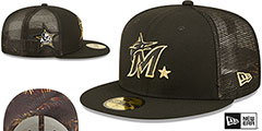 Marlins 2022 MLB ALL-STAR GAME Black Fitted Hat by New Era - 2nd View