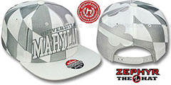 Maryland SUPER-FLAG SNAPBACK Grey-White Hat by Zephyr - 2nd View