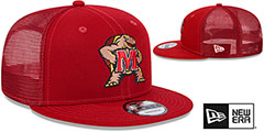 Maryland TEAM-BASIC TRUCKER SNAPBACK Red Hat by New Era - 2nd View