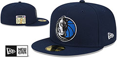 Mavericks 2024 FINALS Navy Fitted Hat by New Era - 2nd View