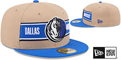 Mavericks 2024 NBA DRAFT Camel-Royal Fitted Hat by New Era - 2nd View