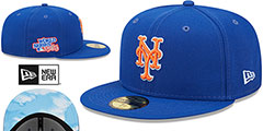 Mets 1986 WS CLOUD-UNDER Royal Fitted Hat by New Era - 2nd View