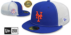 Mets 2013 ASG MESH-BACK SIDE-PATCH Royal-White Fitted Hat by New Era - 2nd View