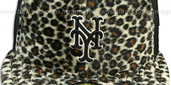 Mets CHEETAH ANIMAL-FUR MESH-BACK Fitted Hat by New Era - 2nd View