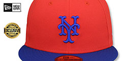 Mets COOPERPACK Orange-Royal Fitted Hat by New Era - 2nd View