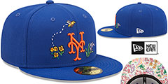 Mets FLORAL WATERCOLORS Royal Fitted Hat by New Era - 2nd View