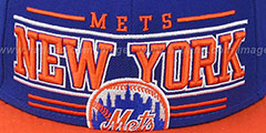 Mets RETRO-SMOOTH Royal-Orange Fitted Hat by New Era - 2nd View