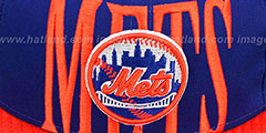 Mets STEP-ABOVE SNAPBACK Royal-Orange Hat by New Era - 2nd View