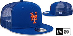 Mets TEAM-BASIC TRUCKER SNAPBACK Royal Hat by New Era - 2nd View