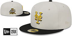 Mets TWO-TONE STONE Fitted Hat by New Era - 2nd View