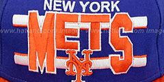 Mets WORDSTRIPE SNAPBACK Royal-Orange Hat by New Era - 2nd View