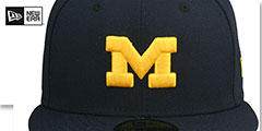 Michigan NCAA TEAM-BASIC Navy Fitted Hat by New Era - 2nd View